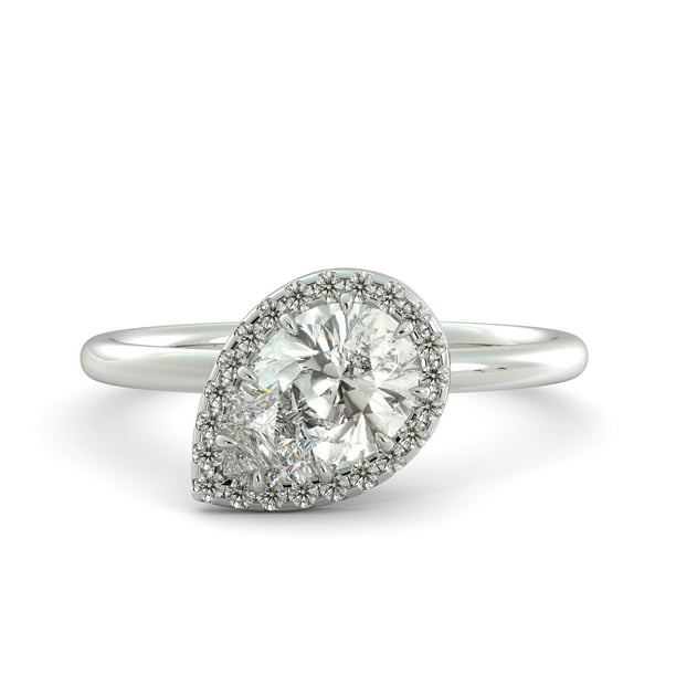1.90 Ct Round Brilliant Moissanite Engagement Ring 3 Stone Ring Near Colorless Moissanite Bridal Ring Brilliant Moissanite Proposal Ring